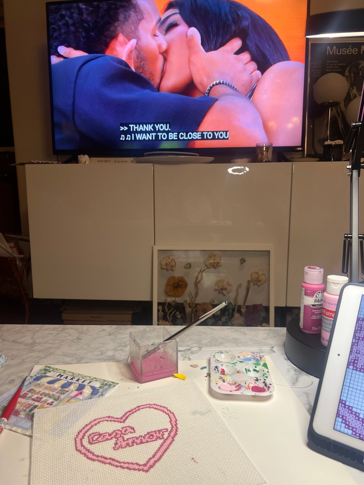 Casa Amor (Love Island UK) Needlepoint Chart for 13 mesh (Digital Download)