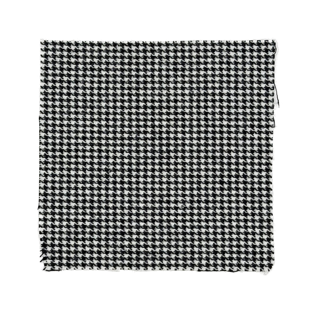 Black and white houndstooth fabric swatch