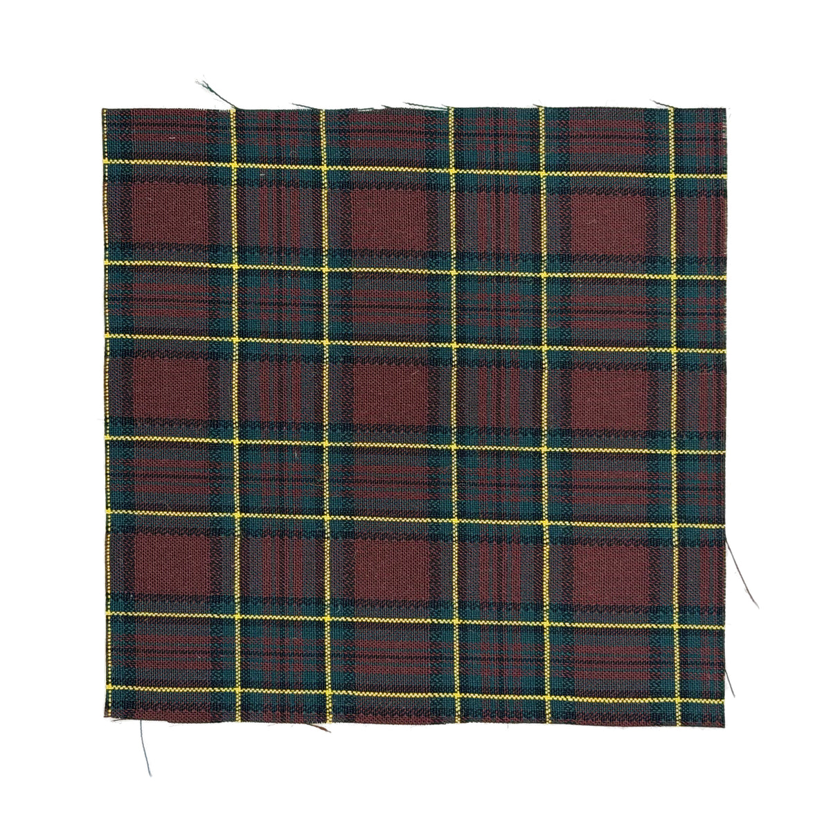 Burgundy Tartan fabric swatch