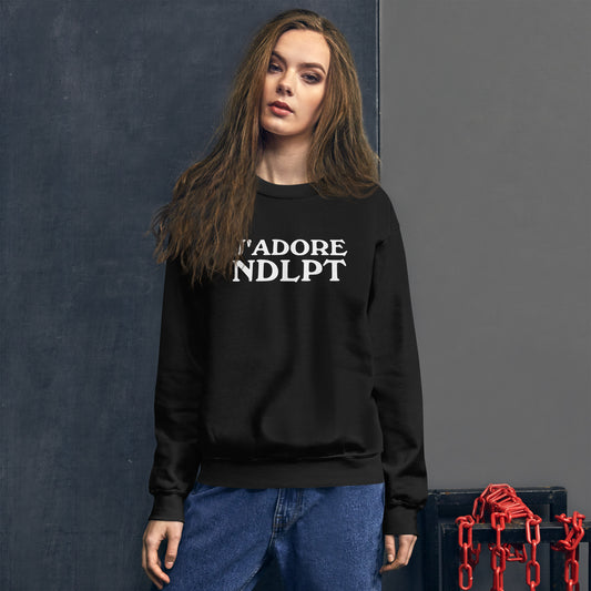J'ADORE NDLPT Crewneck Sweatshirt (White Font)