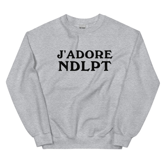 J'ADORE NDLPT Crewneck Sweatshirt (Black Font)