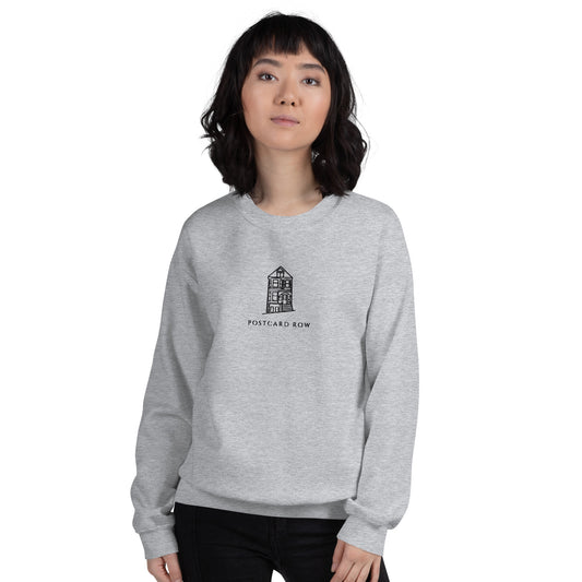 POSTCARD ROW embroidered logo crewneck sweatshirt
