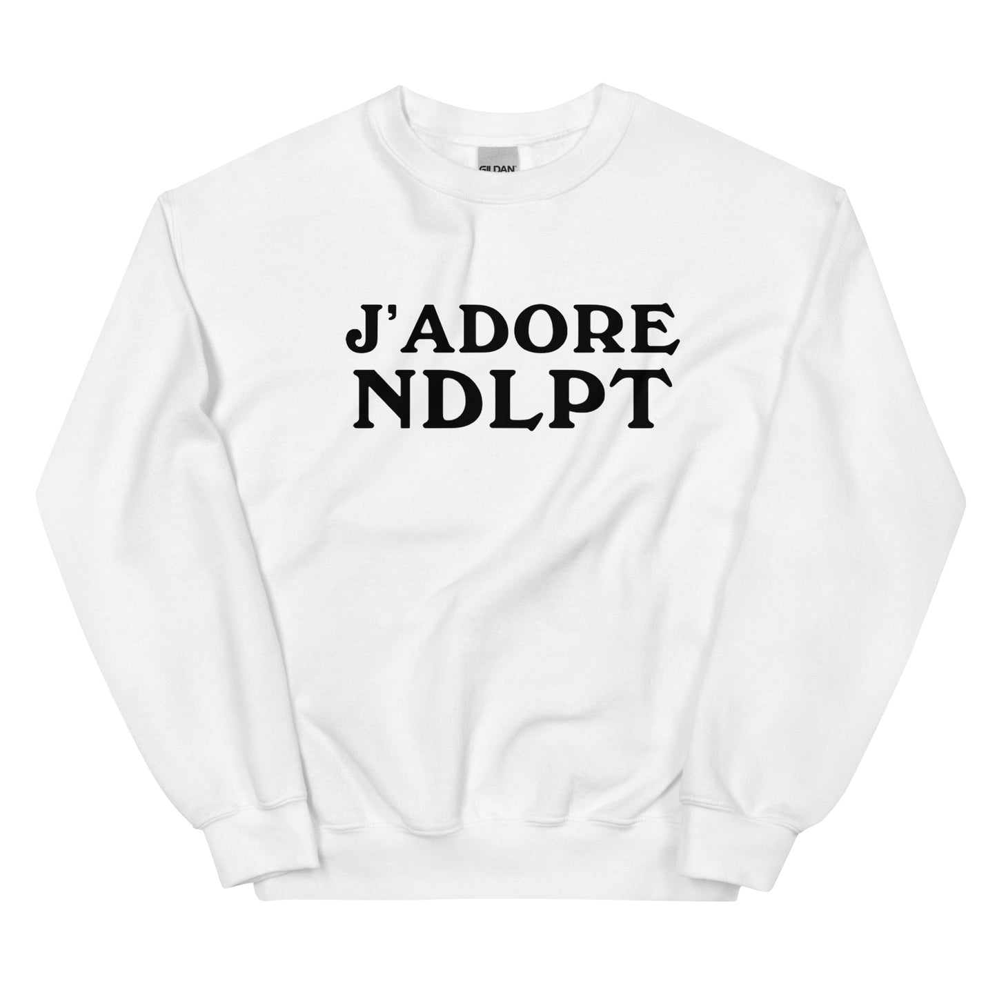 J'ADORE NDLPT Crewneck Sweatshirt (Black Font)