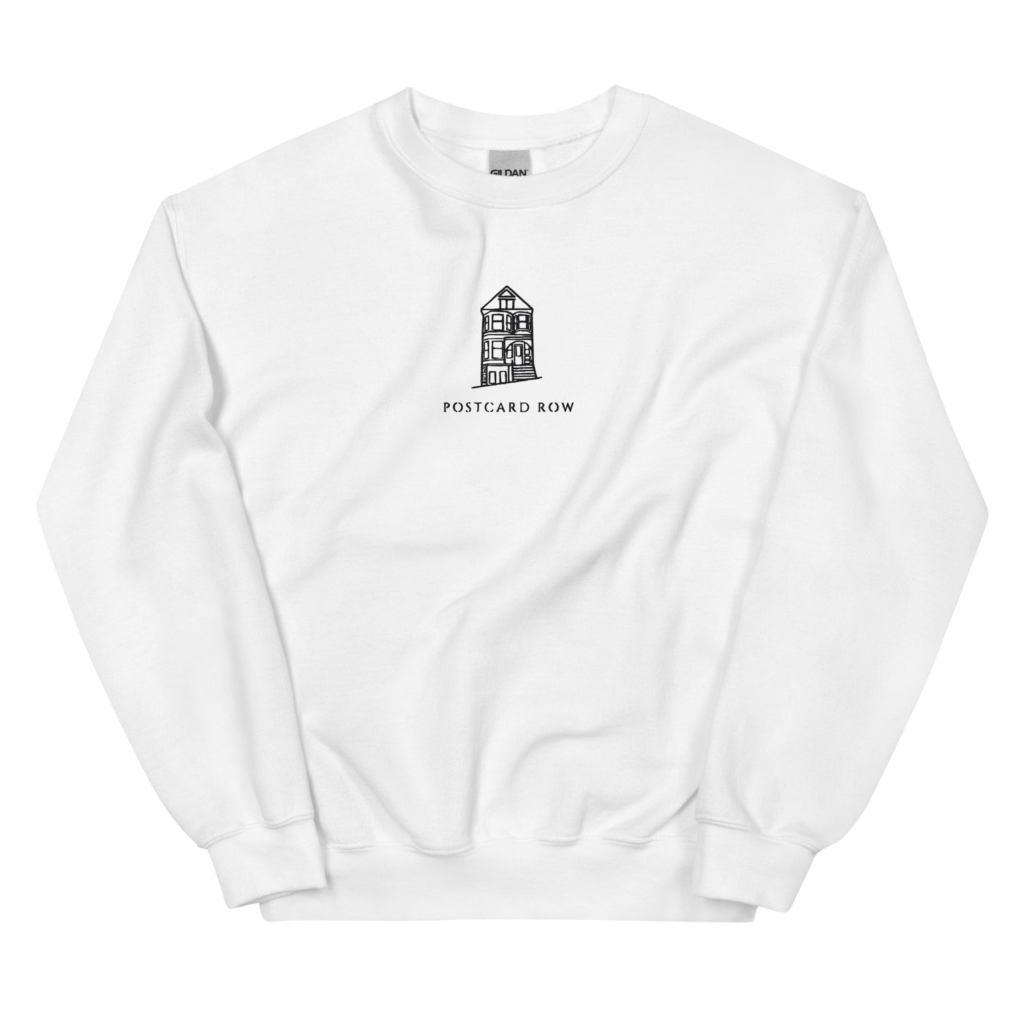 POSTCARD ROW embroidered logo crewneck sweatshirt