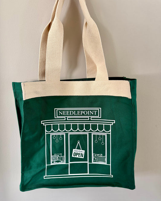 Needlepoint Book Bag Tote