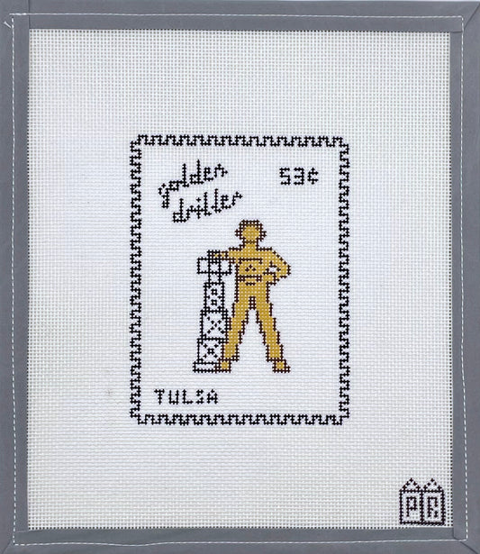 Tulsa Golden Driller Stamp