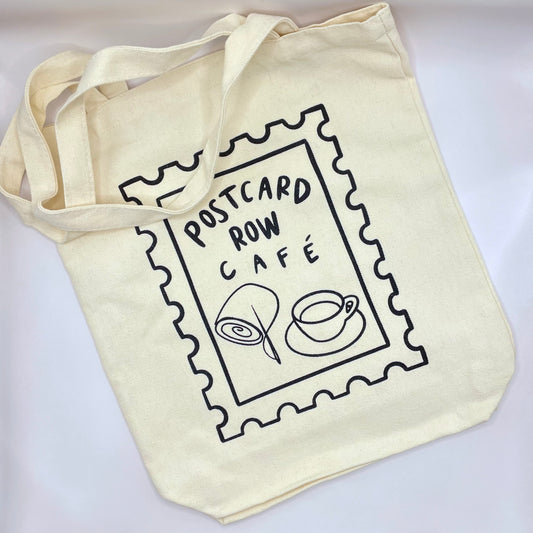 Postcard Row Cafe Canvas Tote