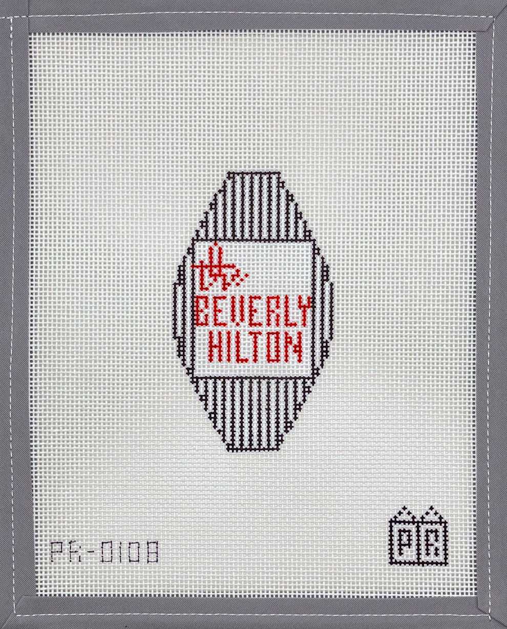 Beverly Hilton Motel Keychain Needlepoint Canvas – POSTCARD ROW