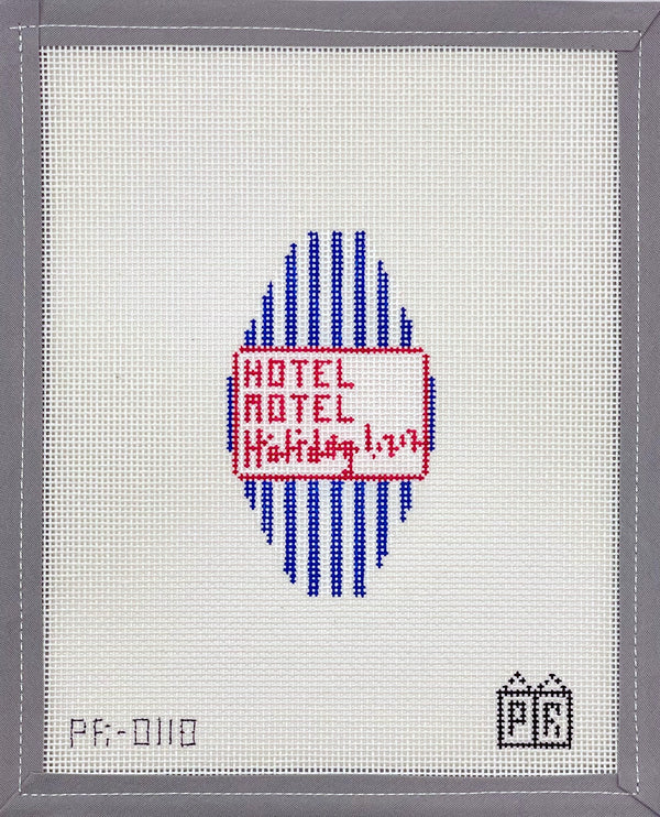 Hotel Motel Holiday Inn Motel Keychain Needlepoint Canvas – POSTCARD ROW
