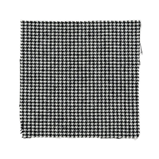 Black and white houndstooth fabric swatch
