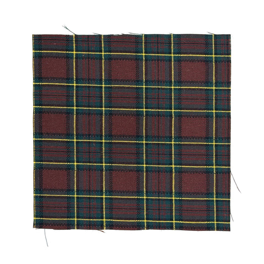 Burgundy Tartan fabric swatch