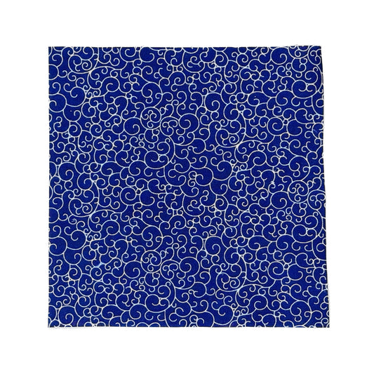 Navy Swirls fabric swatch