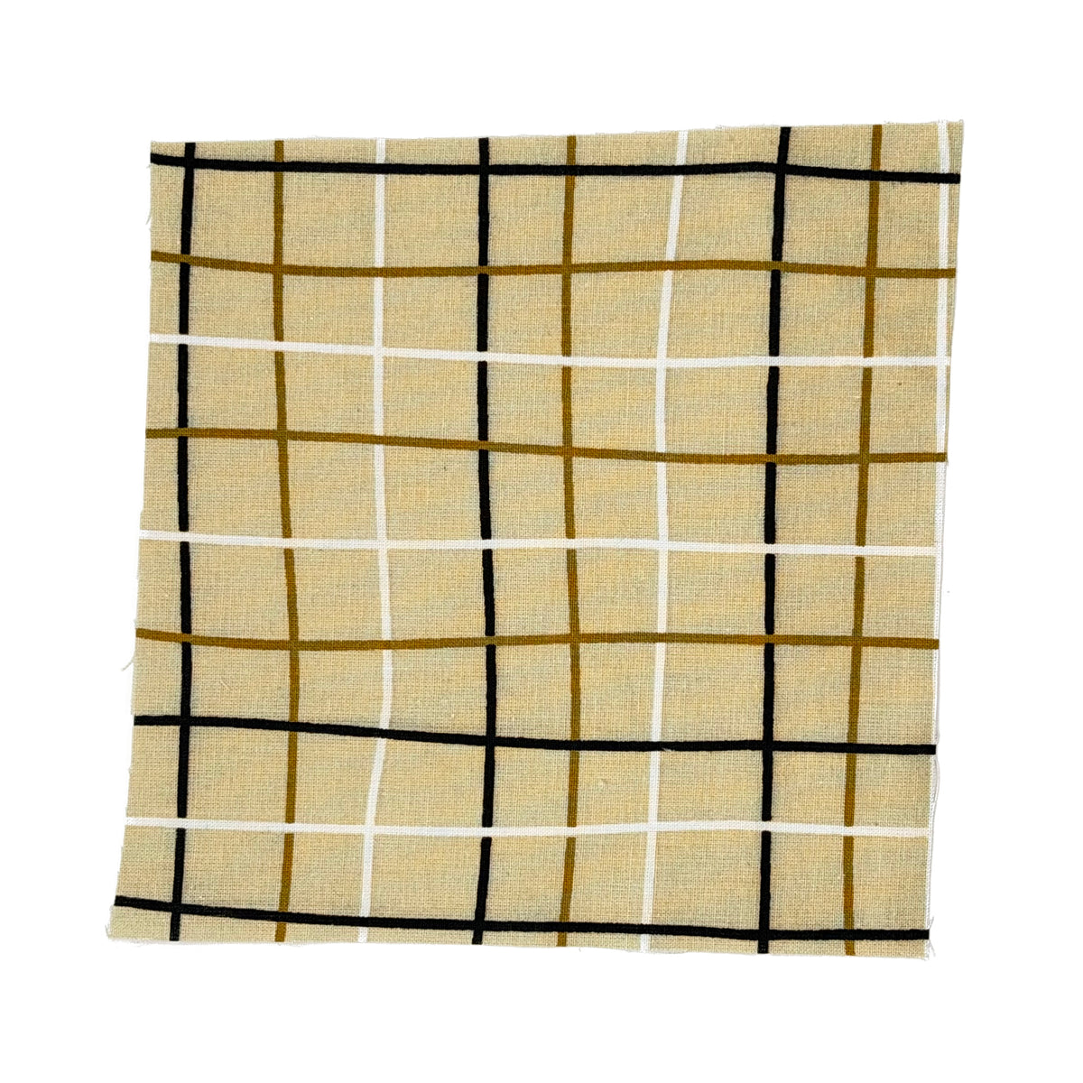 Tan Plaid fabric swatch