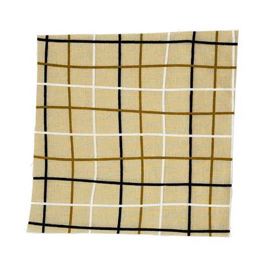 Tan Plaid fabric swatch